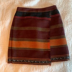LOFT wool striped skirt